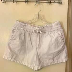 Loft White Drawstring Shorts